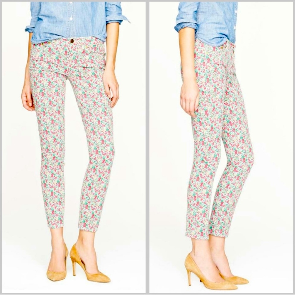 NWT J CREW toothpick Liberty Emma & Georgina floral jean 32